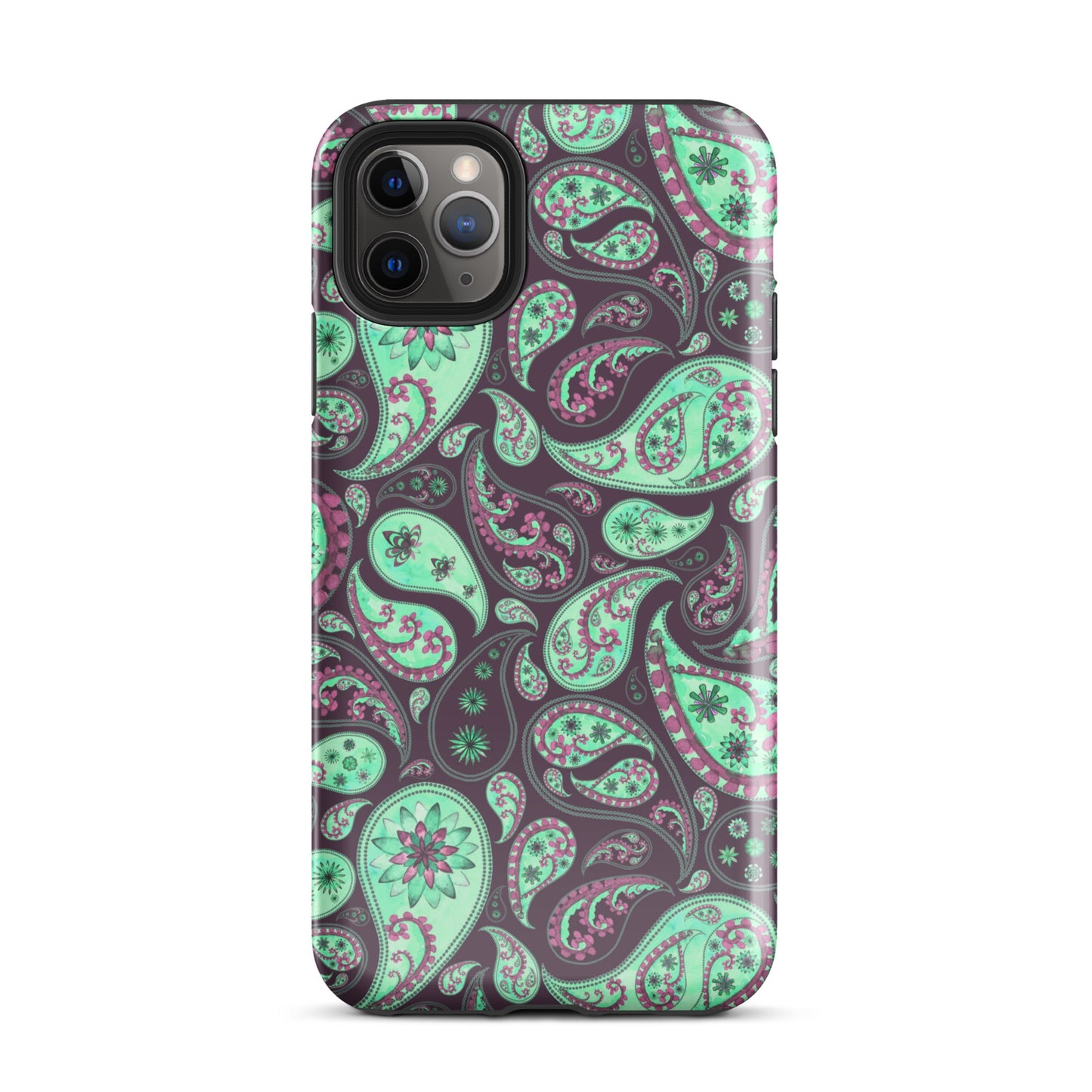 Mint Plum Paisley