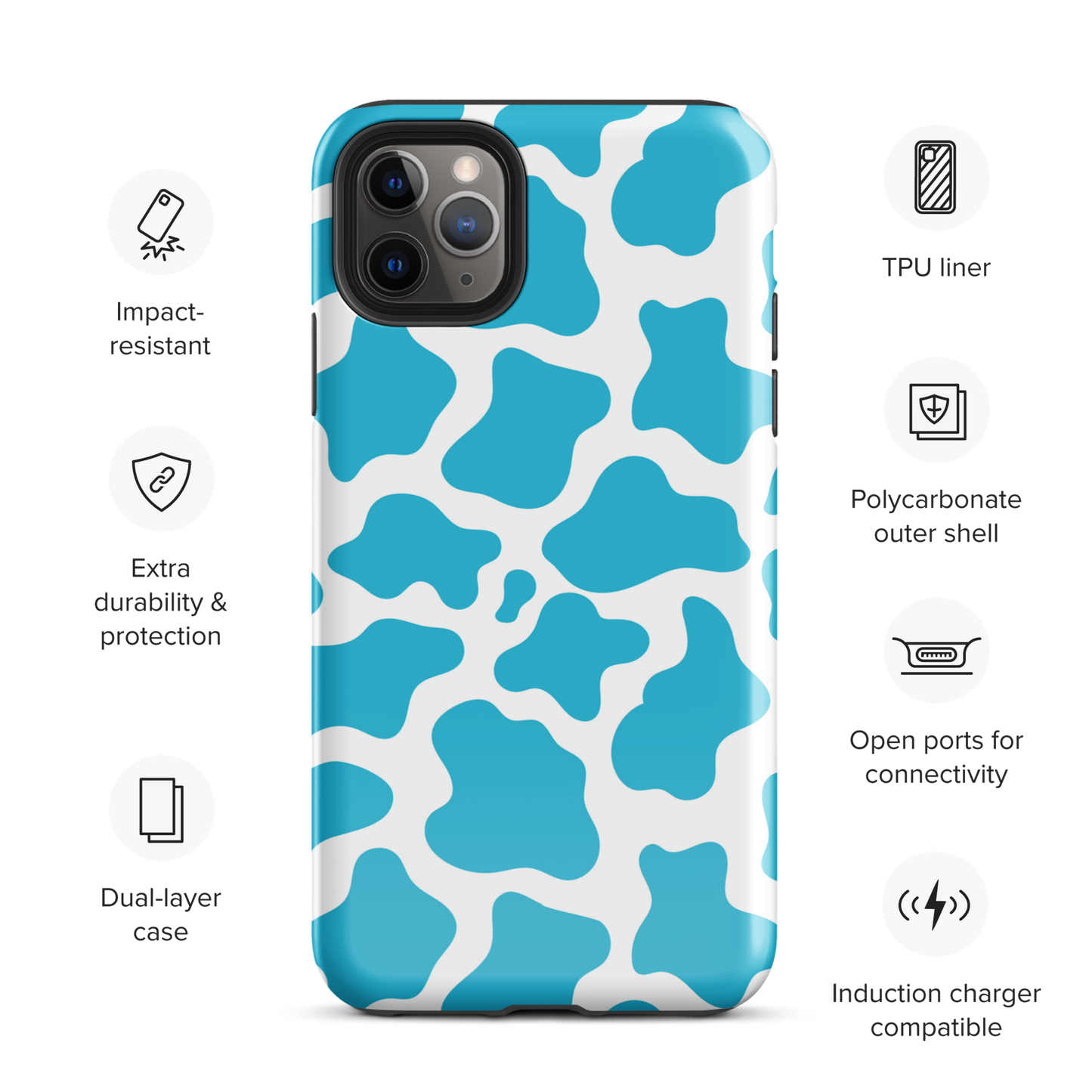 Cow Print Turquoise