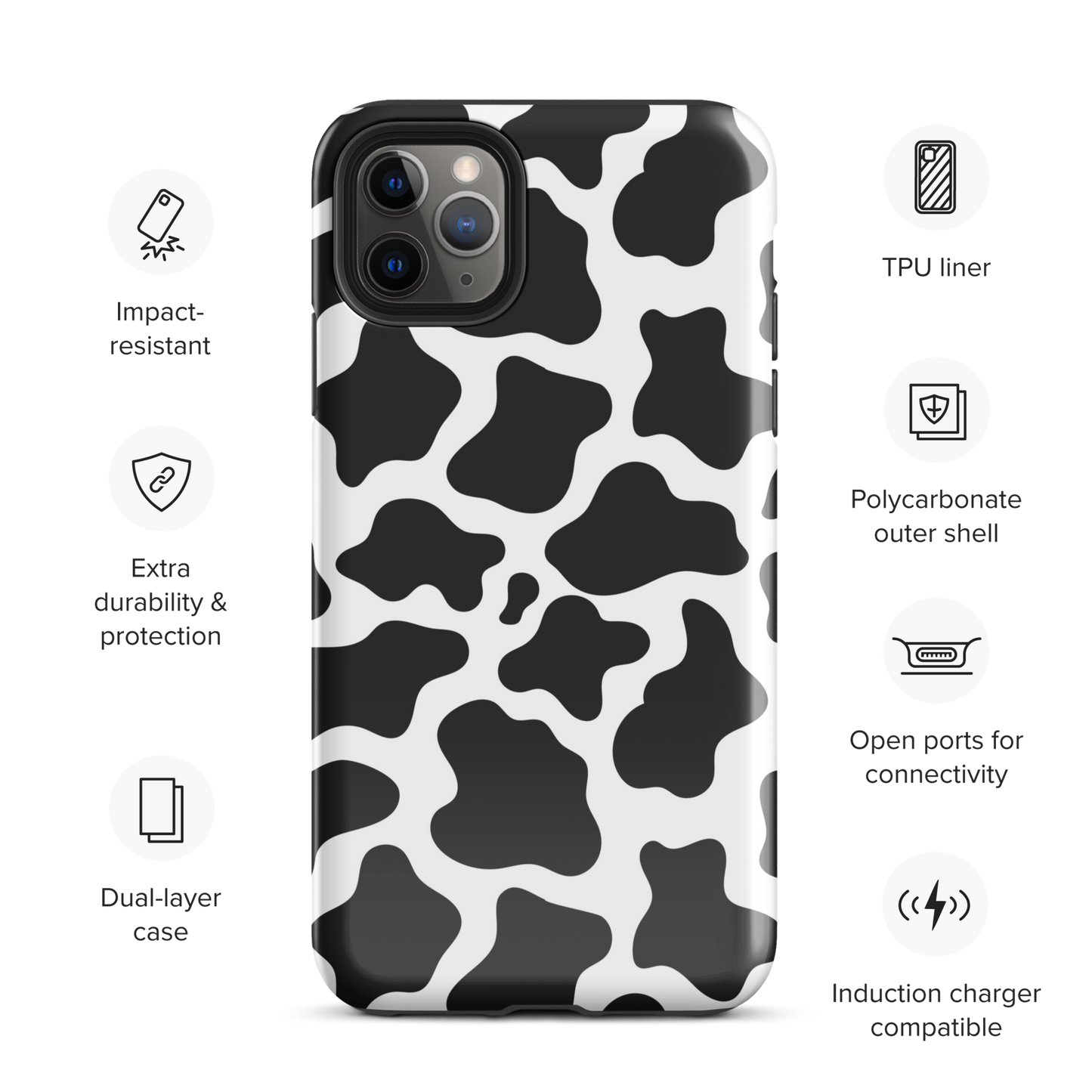 Cow Print Black