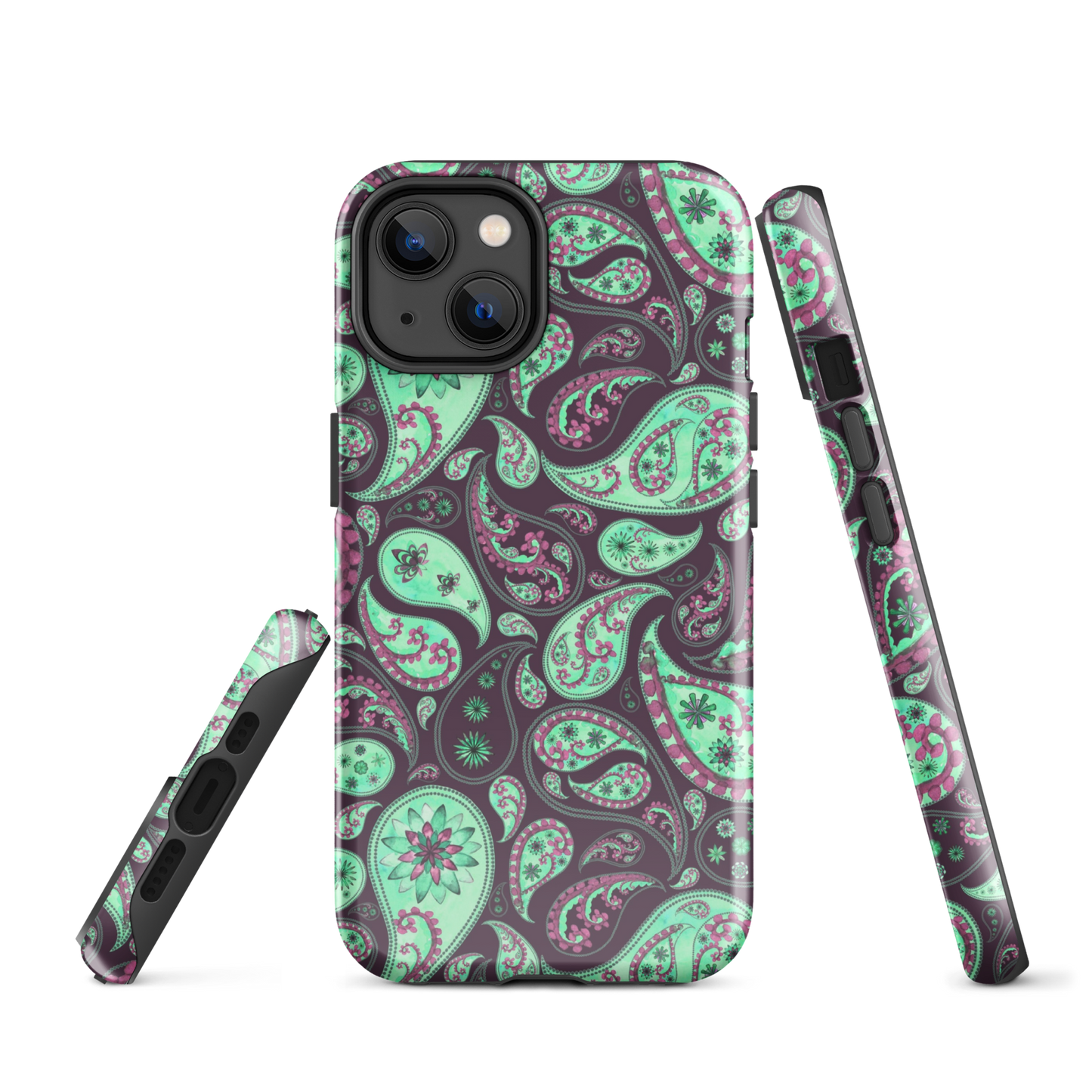 Mint Plum Paisley